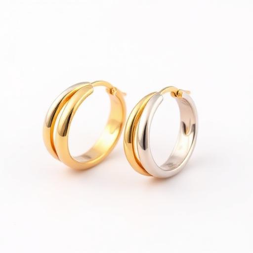 14Kt Gold and Sterling Silver Earrings