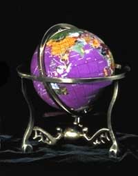 6" Amethyst Globe with Bronze Base